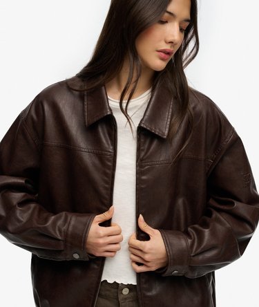 Bomber Jacket Oversize con Colletto Image 2