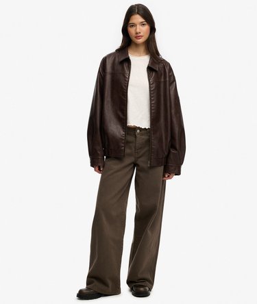 Bomber Jacket Oversize con Colletto Image 4