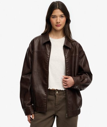 Bomber Jacket Oversize con Colletto Image 3
