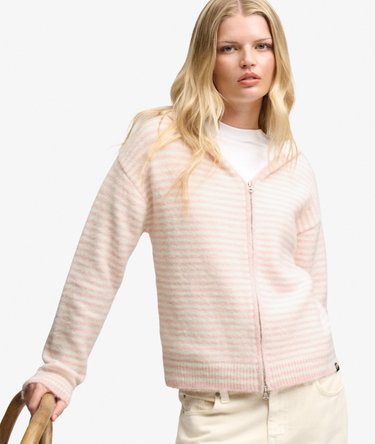 Brushed Knit Zip Through Cardigan Image 3