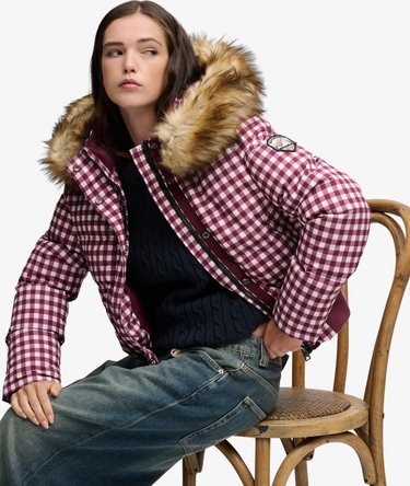 Everest Check Hettegenser Bomber Jas Slanke Pasvorm Image 2
