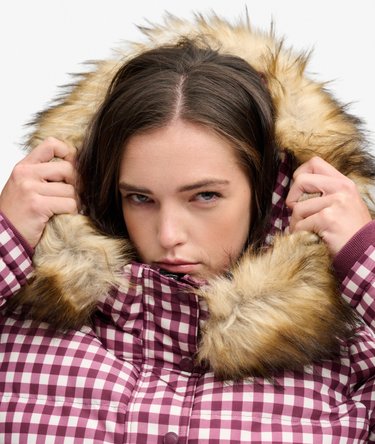 Everest Check Hooded Bomber Jacket Image 5
