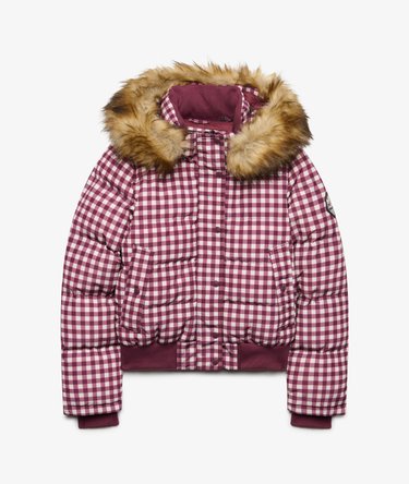 Everest Check Hooded Bomber Jacket Image 9