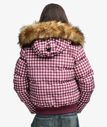 Everest Check Hooded Bomber Jacket Image 7