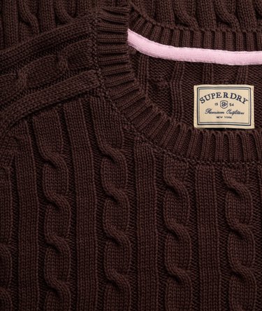 Pull Cable Knit coupe d&eacute;contract&eacute;e Image 6