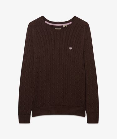 Pull Cable Knit coupe d&eacute;contract&eacute;e Image 7