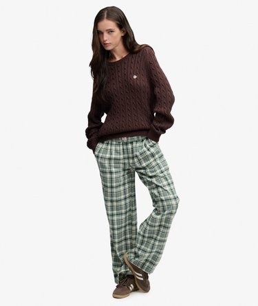 Pull Cable Knit coupe d&eacute;contract&eacute;e Image 3