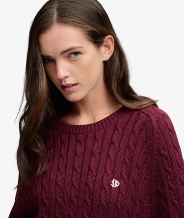 Pull Cable Knit coupe d&eacute;contract&eacute;e Image 4