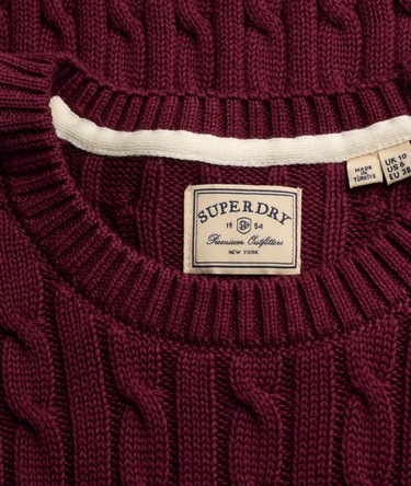 Pull Cable Knit coupe d&eacute;contract&eacute;e Image 6