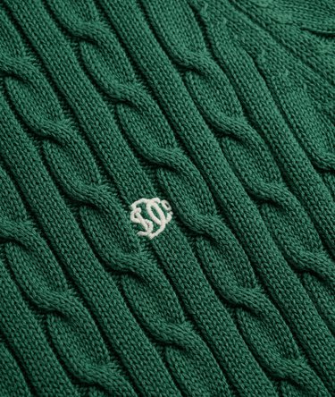 Pull Cable Knit coupe d&eacute;contract&eacute;e Image 6