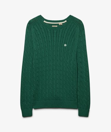 Pull Cable Knit coupe d&eacute;contract&eacute;e Image 7