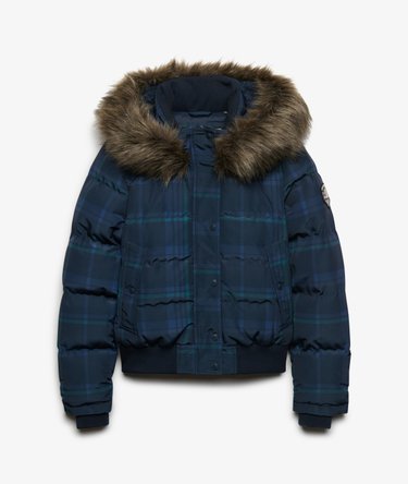Veste Bomber Everest Check &agrave; Capuche Coupe Ajust&eacute;e Image 8