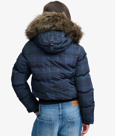 Veste Bomber Everest Check &agrave; Capuche Coupe Ajust&eacute;e Image 6