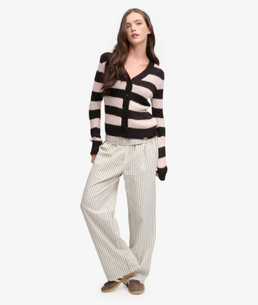 Brushed V-Neck Lightweight Cardigan Image 4