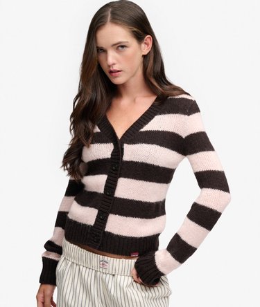 Brushed V-Neck Lightweight Cardigan Image 2