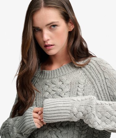 Pull en maille m&eacute;lang&eacute;e en laine Image 4