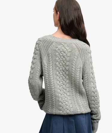 Pull en maille m&eacute;lang&eacute;e en laine Image 5