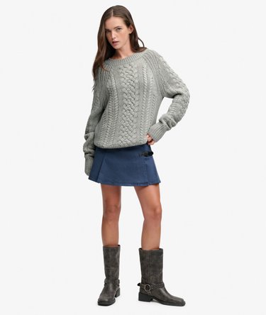 Pull en maille m&eacute;lang&eacute;e en laine Image 3