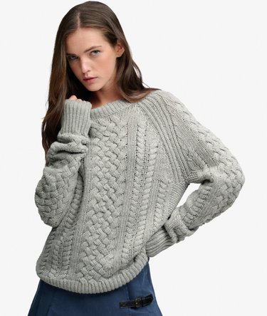 Pull en maille m&eacute;lang&eacute;e en laine Image 2