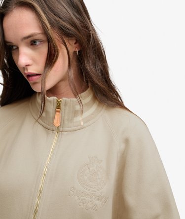 Crest Embroidered Track Top Oversized-Passform Image 4