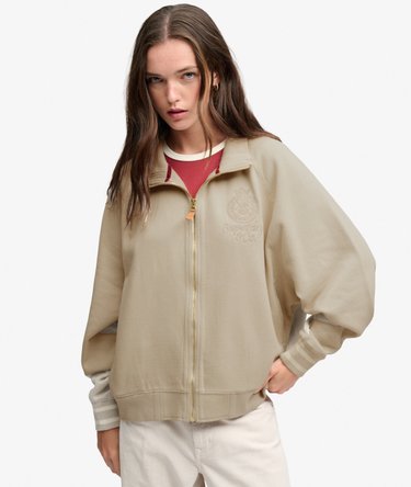 Crest Embroidered Track Top Oversized-Passform Image 2
