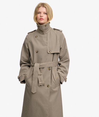 Trench-coat &agrave; micro-carreaux Image 4