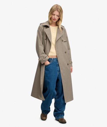 Trench-coat &agrave; micro-carreaux Image 6