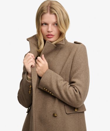 Double Breasted Wool Blend Coat Image 2