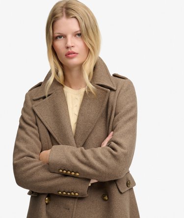 Double Breasted Wool Blend Coat Image 4
