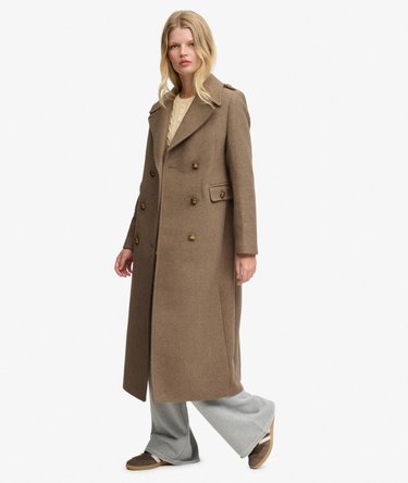 Double Breasted Wool Blend Coat Image 3