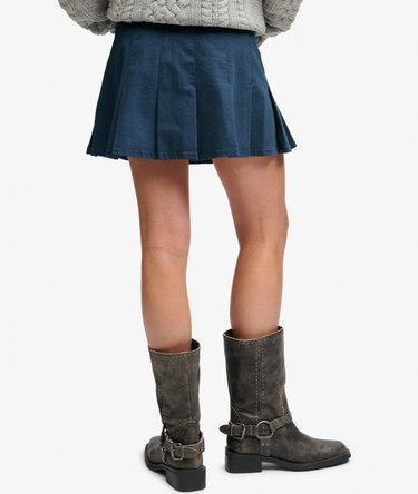 Athletic Essentials Denim Pleated Skirt Image 5