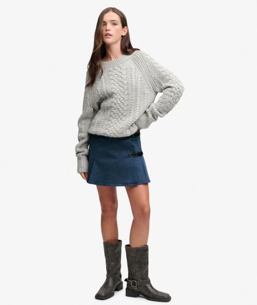 Athletic Essentials Denim Pleated Skirt Image 2