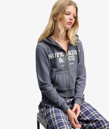 Athletic Essentials Hoodie met rits relaxed pasvorm Image 1
