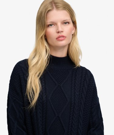 Robe en maille torsad&eacute;e ample Image 4