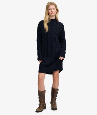 Robe en maille torsad&eacute;e ample Image 3