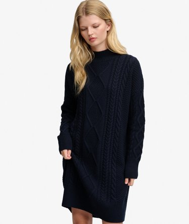 Robe en maille torsad&eacute;e ample Image 1