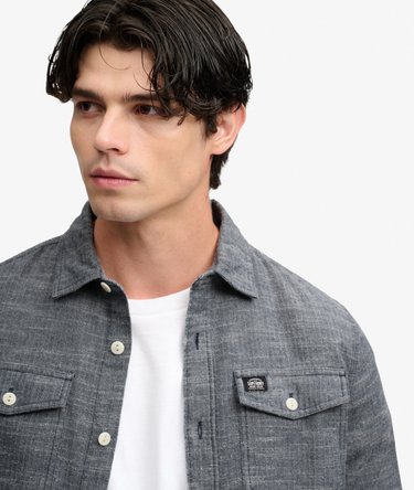 Camisa Workwear Herringbone Corte Relajado Image 4