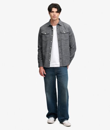 Camisa Workwear Herringbone Corte Relajado Image 3