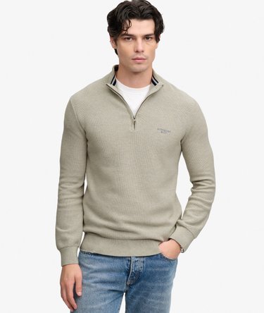 Pull Half-Zip Honeycomb Coupe Ajust&eacute;e Image 2