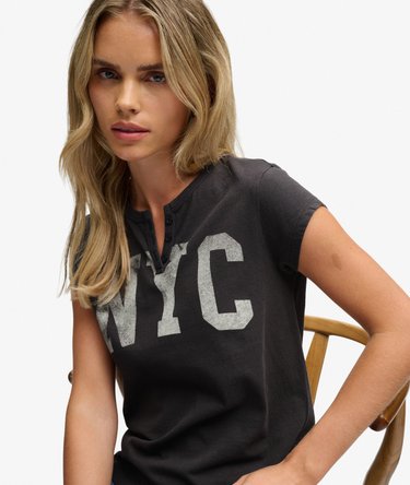 Athletic Essentials Graphic Notch Neck T-Shirt Image 1