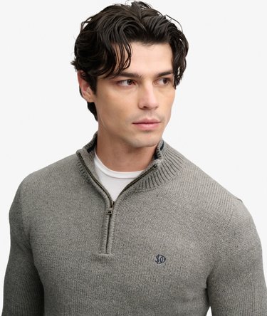 Tipped Preppy Half Zip Jumper Image 4