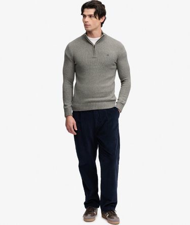 Tipped Preppy Half Zip Jumper Image 3