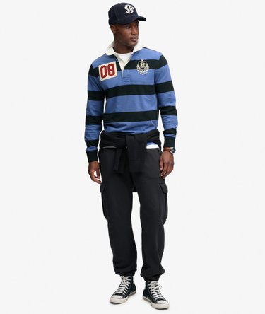 Polo Monogram Stripe coupe d&eacute;contract&eacute;e Image 5