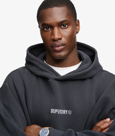 Hoodie met losse pasvorm en klein logo Image 4