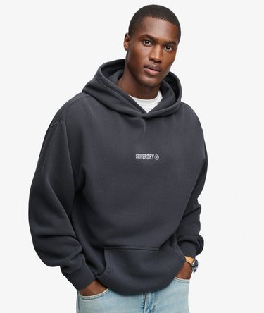 Hoodie met losse pasvorm en klein logo Image 2