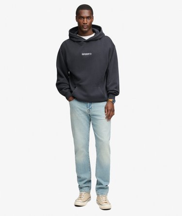 Hoodie met losse pasvorm en klein logo Image 3