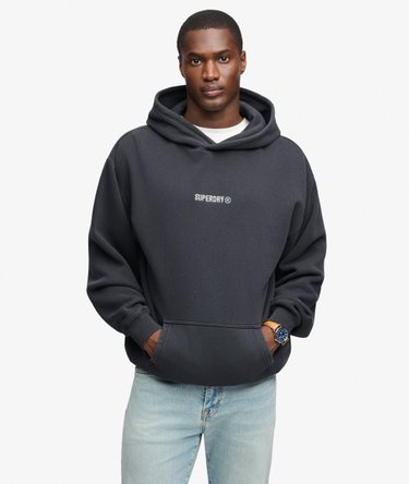 Hoodie met losse pasvorm en klein logo Image 1