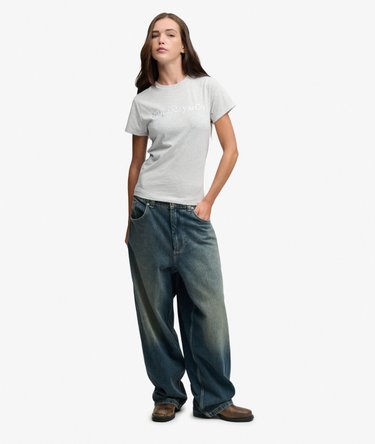 Company Logo Sequin T-shirt Slanke Pasvorm Image 3