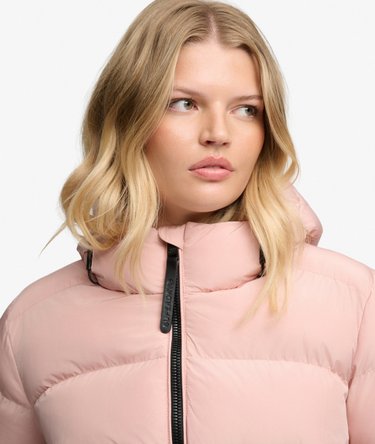 Hooded Sports Puffer Jacket Image 4