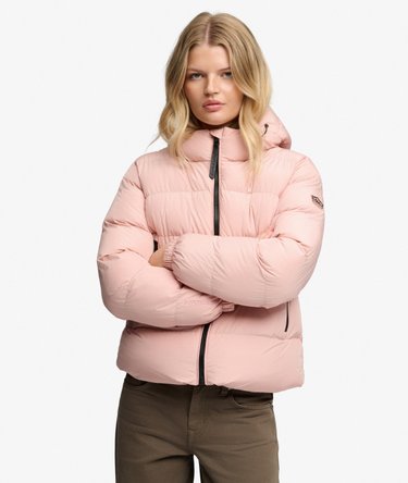 Hooded Sports Puffer Jacket Image 5